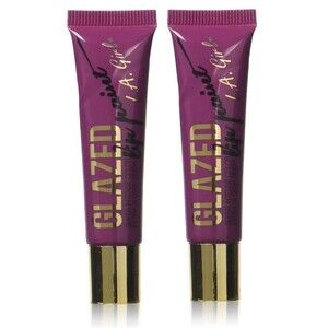 Lot of 2 L.A. Girl Glazed Lip Paint Lip Gloss GLG797 Daring